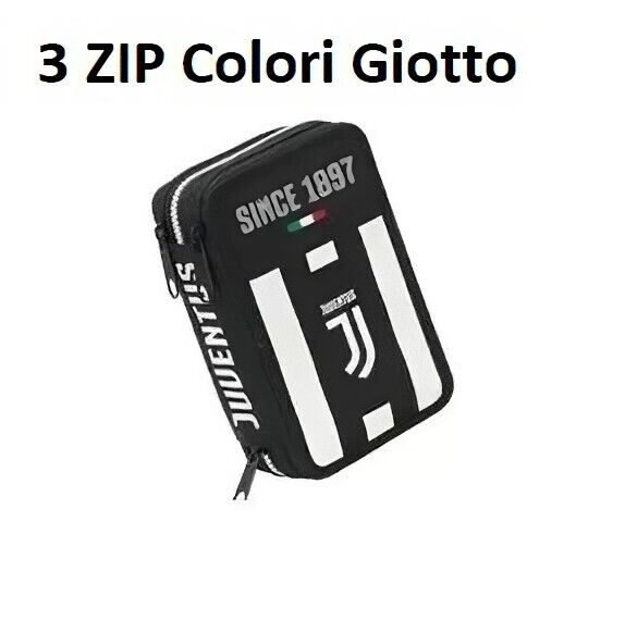Seven Juventus Zaino Scuola Estensibile, 41cm - 28lt - Nero/Bianco